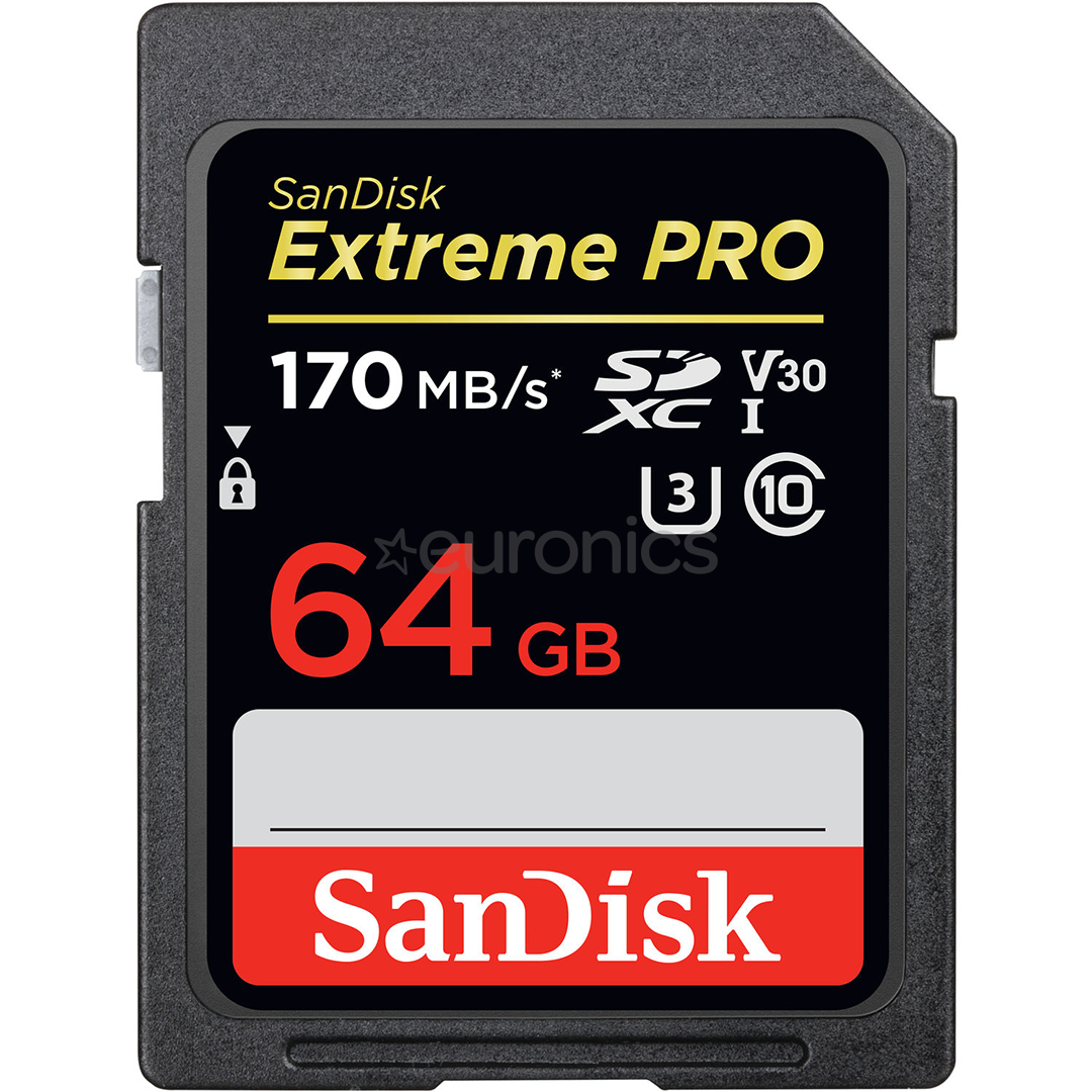 Atmiņas karte Extreme PRO SDXC, SanDisk / 64Gb
