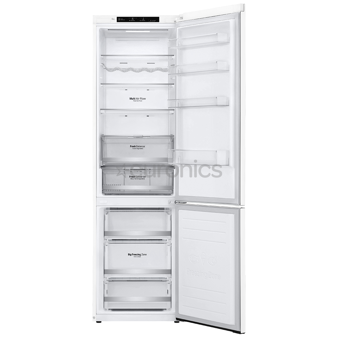 LG, augstums 203 cm, 384 L, balta - Ledusskapis