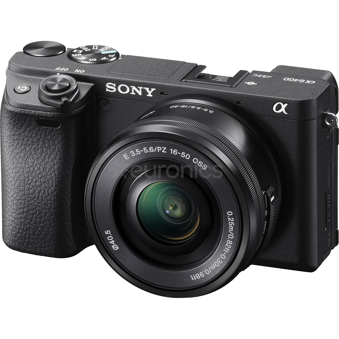 Digitālā fotokamera α6400 + objektīvs 16-50mm, Sony