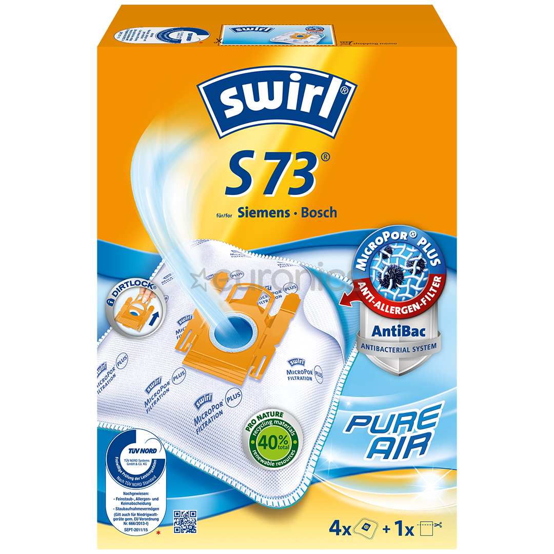 Swirl, 4 gab. - Putekļu sūcēja maisiņi