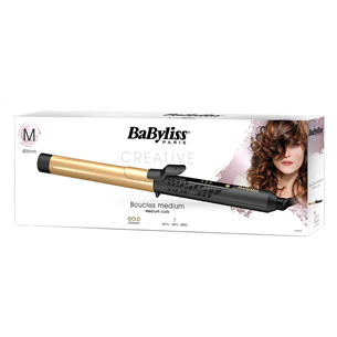 Babyliss, diameter 25 mm, 160-200 °C, black/goild - Curler