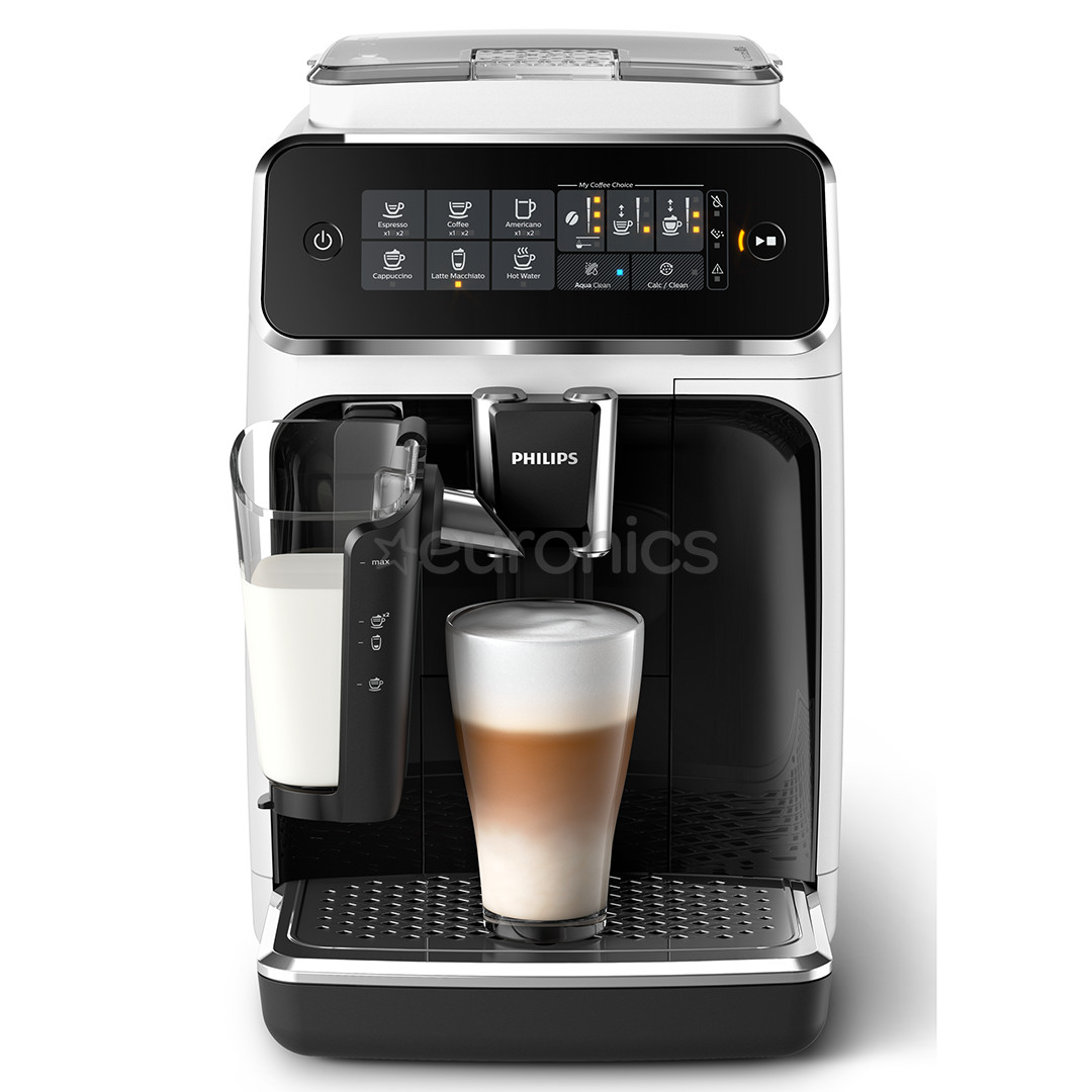 Philips LatteGo 3200, melna/balta - Kafijas automāts