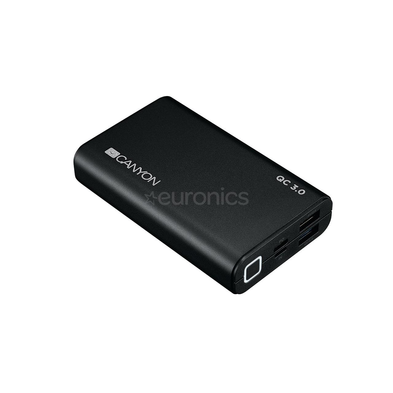 Portatīvais barošanas avots Quick Charge, Canyon / 10000 mAh