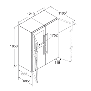 Refrigerator Side-by-Side PremiumPlus, Liebherr (185 cm)