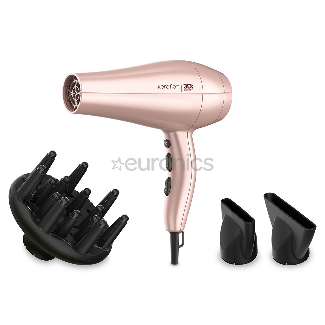 GA.MA Keration 3D Therapy Ultra Ion, 2300 W, rozā - Matu fēns