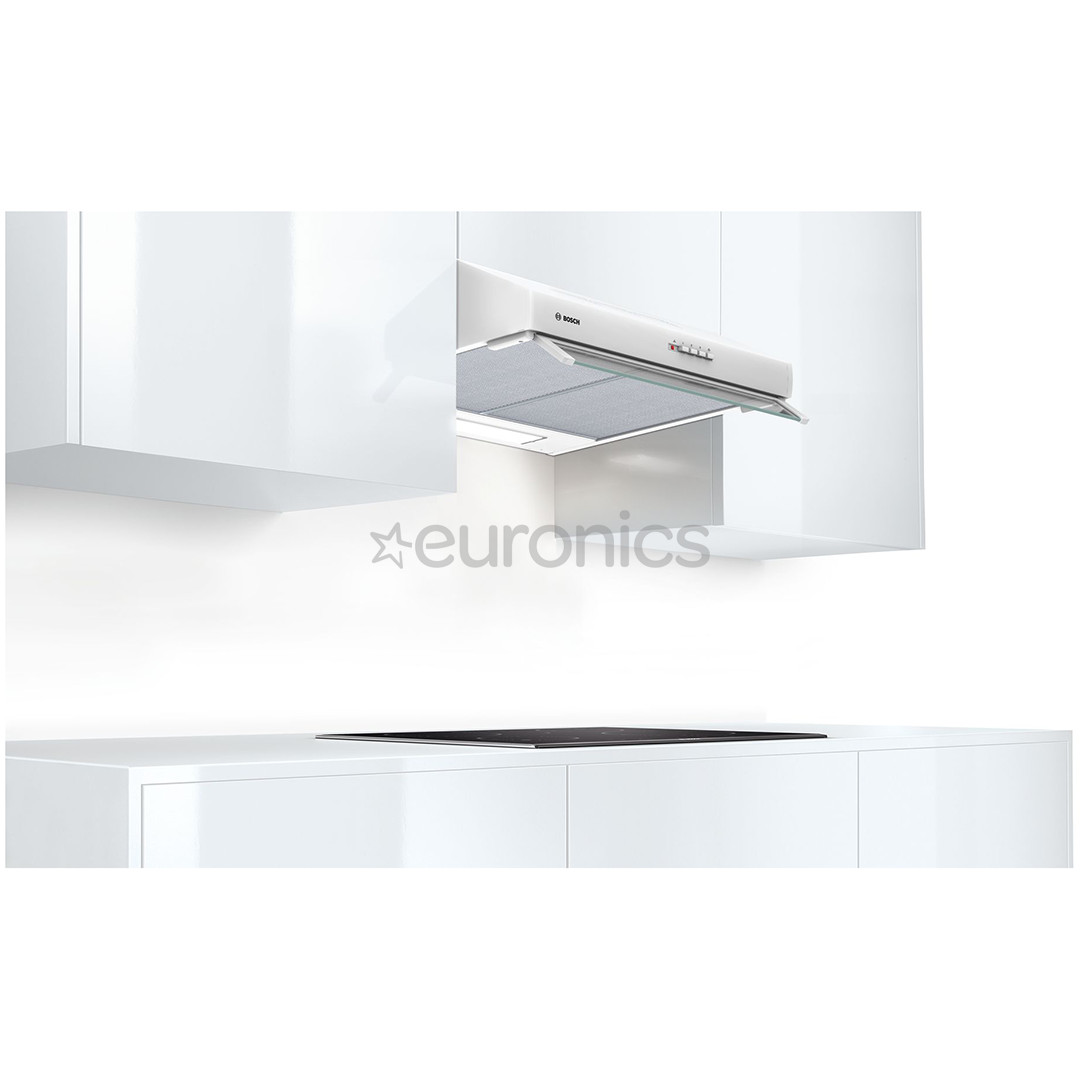 Bosch, 350 m³/h, platums 60 cm, balta - Tvaika nosūcējs