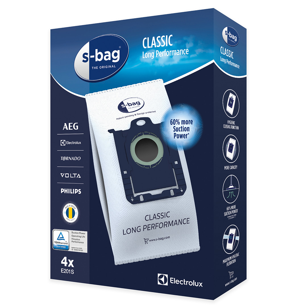 Electrolux s-bag Classic Long Performance, 4 gab. - Putekļu sūcēja maisiņi