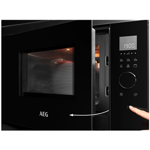 AEG, 17 L, 800 W, black/inox - Built-in Microwave Oven