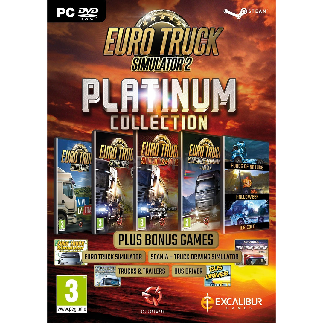 Spēle priekš PC Euro Truck Simulator 2 Platinum Collection