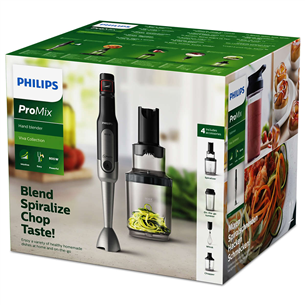 Philips Viva Collection ProMix, 800 W, melna/sudraba - Rokas blenderis