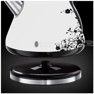 Russell Hobbs Legacy Floral, 1.7 L, melna/balta - Tējkanna