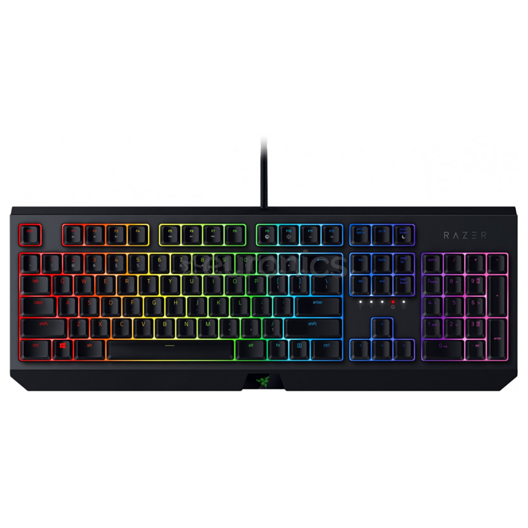 Klaviatūra BlackWidow Green Switch, Razer / RUS