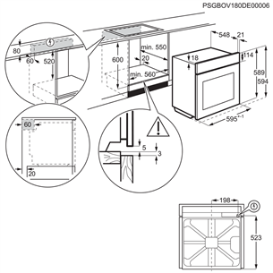 Built-in oven Electrolux (pyrolytic cleaning)