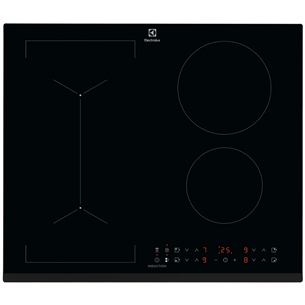 Electrolux 600 FlexiBridge, Hob2Hood, ширина 59 см, без рамы, черный - Интегрируемая индукционная варочная панель