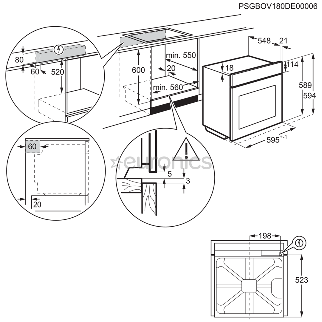 Built-in oven Electrolux (pyrolytic cleaning)