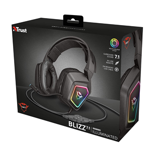 Trust GXT 450 Blizz RGB 7.1 Surround, black - Gaming Headset