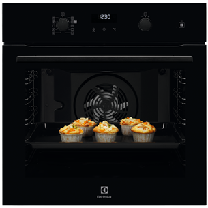 Electrolux, pyrolytic cleaning, 72 L, black - Built-in oven