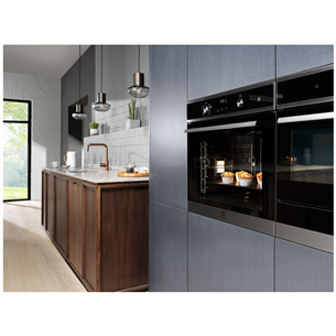 Electrolux, pyrolytic cleaning, 72 L, black - Built-in oven