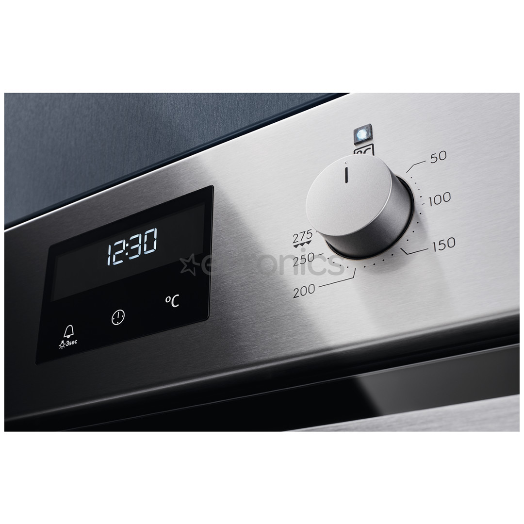 Electrolux, 72 L, melna/nerūsējošā tērauda - Iebūvējama elektriskā cepeškrāsns