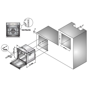 Schlosser, 50 L, black - Built-in Oven