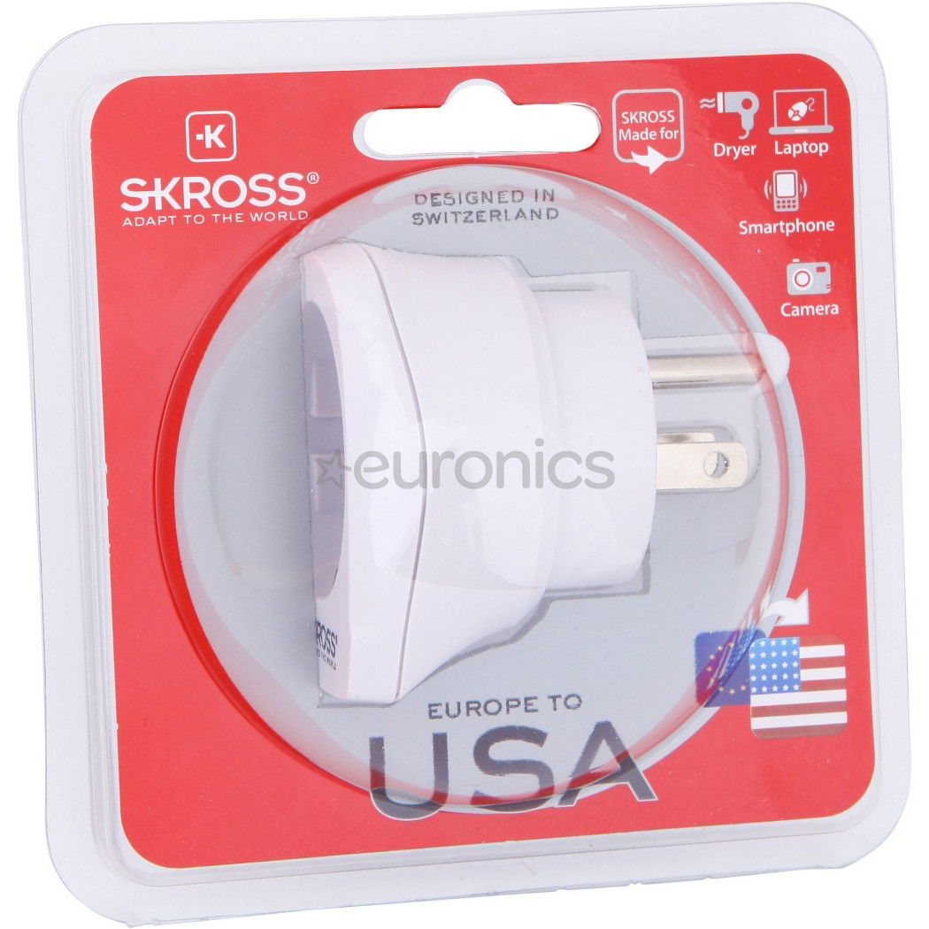 Travel adapter EUR -- USA Skross