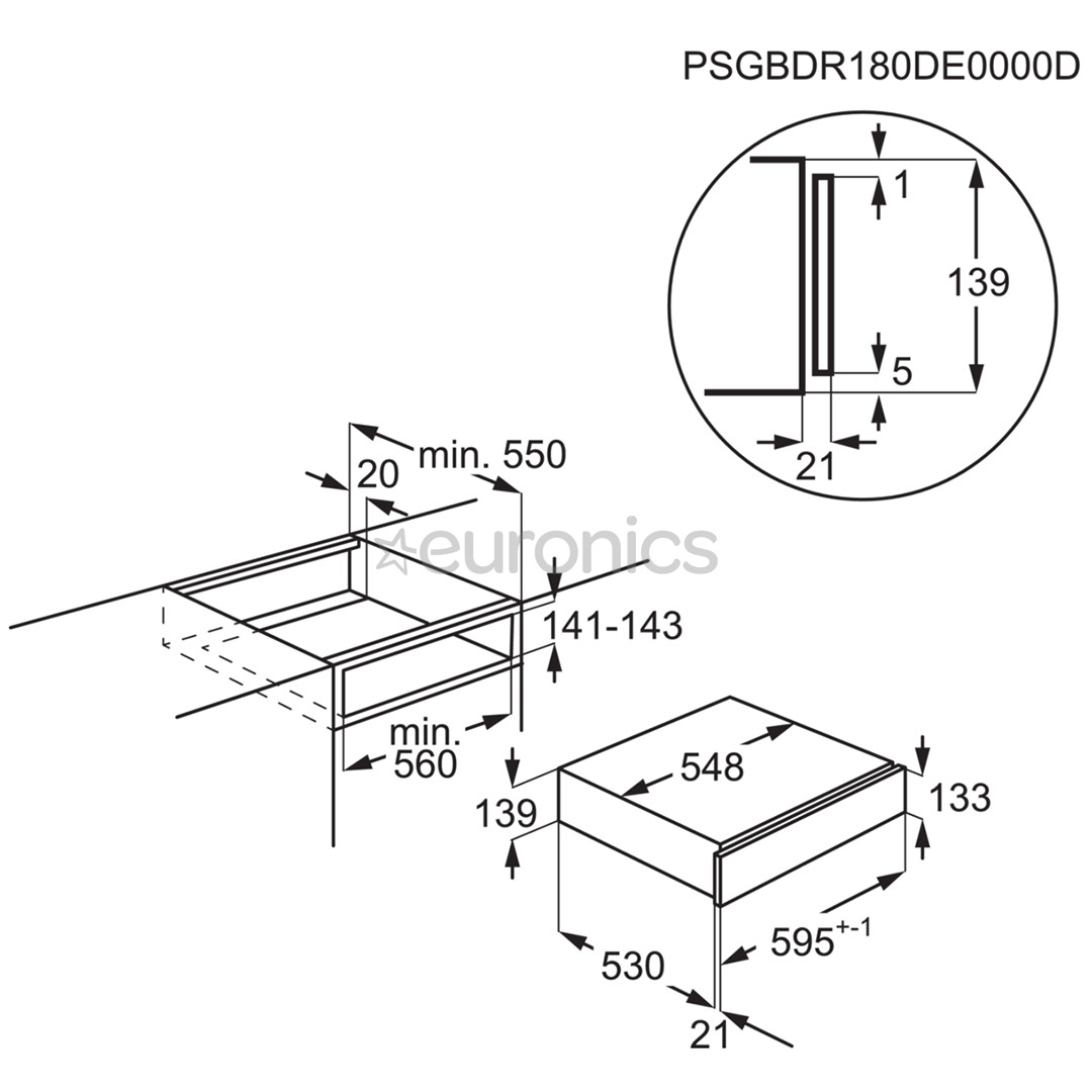 Интегрируемый ящик для подогрева Electrolux