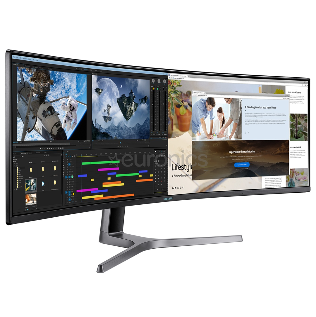 49" ieliekts Dual QHD QLED monitors, Samsung