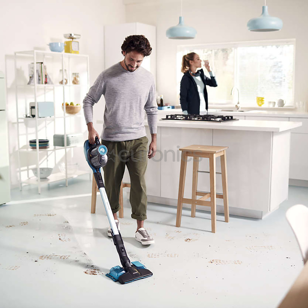Philips SpeedPro Aqua, gaiši zila - Bezvadu putekļu sūcējs