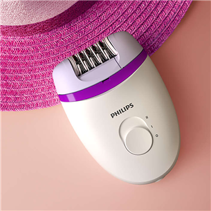 Philips Satinelle Essential, balta/lillā - Epilators