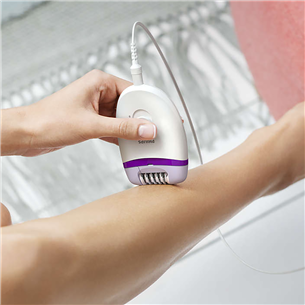 Philips Satinelle Essential, balta/lillā - Epilator