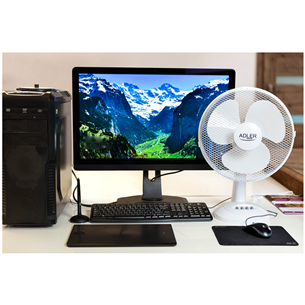 Adler, 90 W, white - Desk fan