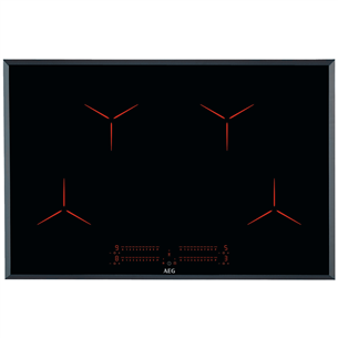 AEG, width 78 cm, frameless, black - Built-in Induction Hob