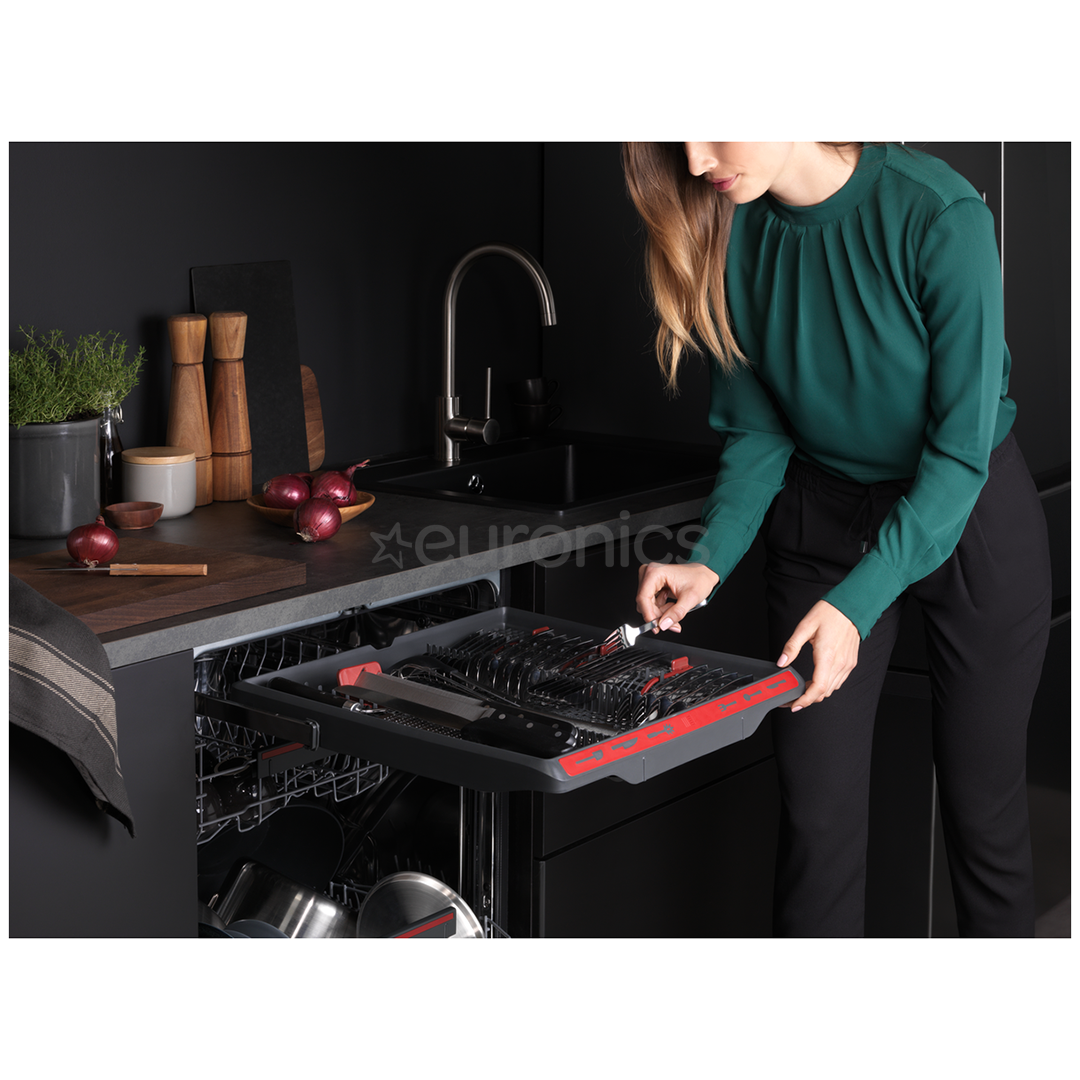 AEG, 14 komplekti, platums 60 cm, sudraba - Trauku mazgājamā mašīna