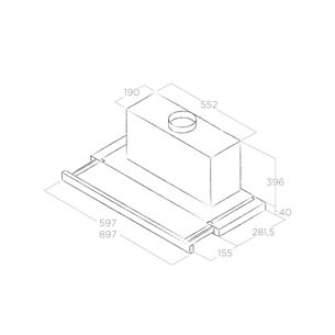 Elica Elite 35, 645 m³/h, inox - Cooker hood