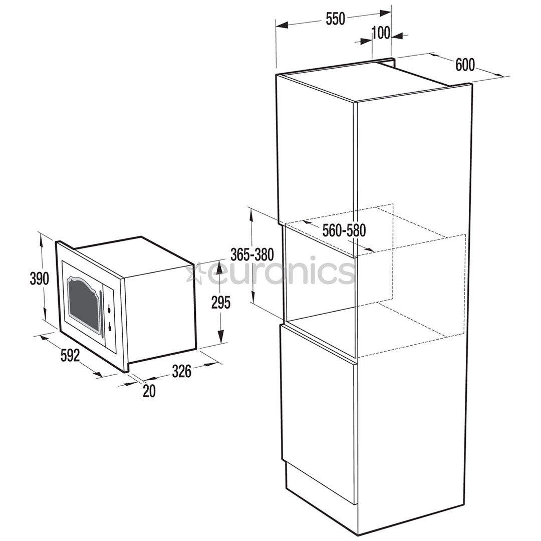 Gorenje, 23 L, 800 W, black/copper - Built-in Retro Microwave Oven with Grill