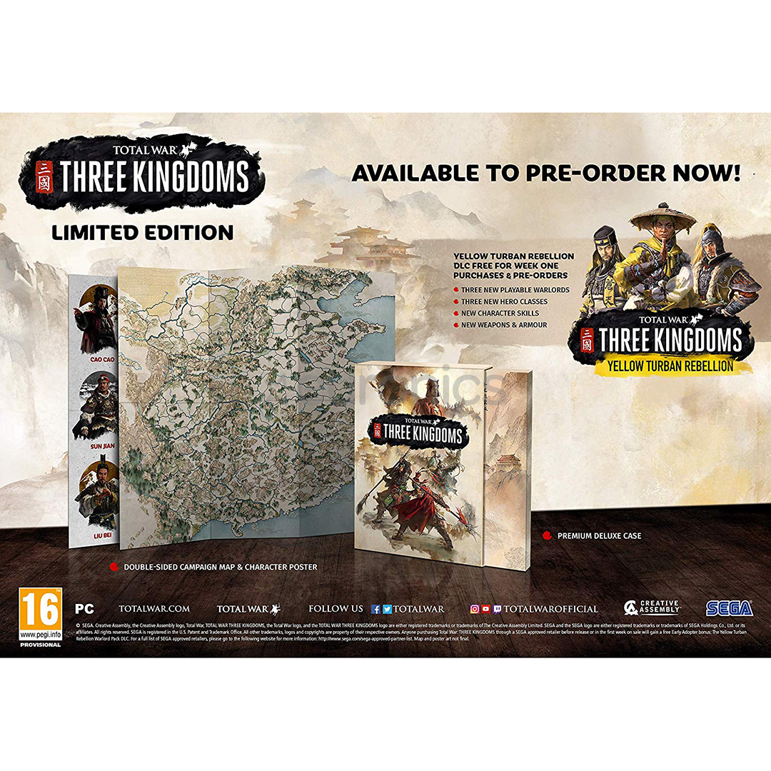 Spēle priekš PC, Total War: Three Kingdoms Limited Edition