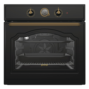 Gorenje, 71 L, black/gold - Built-in oven