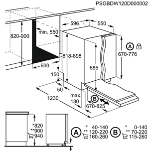 Built-in dishwasher Electrolux (13 place settings)