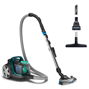 Philips PowerPro Active, 900 W, bagless, black/green - Vacuum cleaner