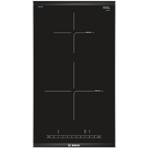 Bosch Serie 6 Domino, width 30.6 cm, steel frame, black - Built-in Induction Hob PIB375FB1E