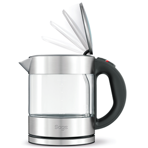 Sage The Compact Kettle Pure™, 1 L, nerūsējošā tērauda/caurspīdīga - Tējkanna