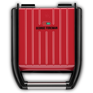 George Foreman Steel Grill, 1200 W, sarkana - Elektriskais grils