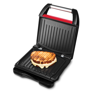 George Foreman Steel Grill, 1200 W, sarkana - Elektriskais grils