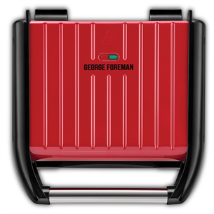 George Foreman Family Steel Grill, 1650 W, sarkana - Elektriskais grils