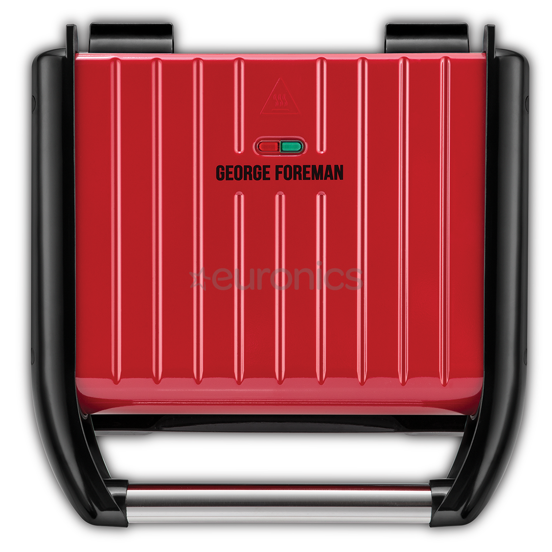George Foreman Family Steel Grill, 1650 W, sarkana - Elektriskais grils