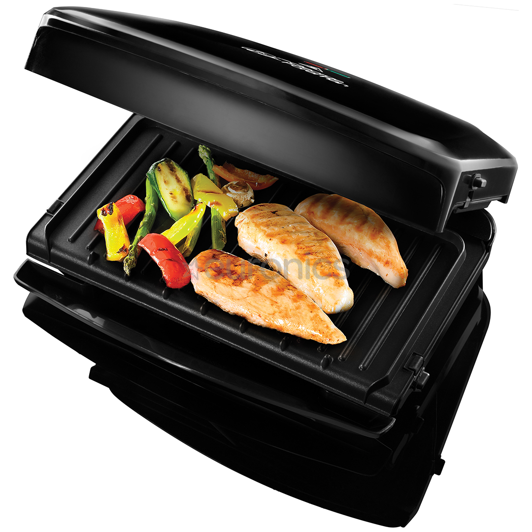George Foreman Family, 1400 W, melna - Elektriskais grils