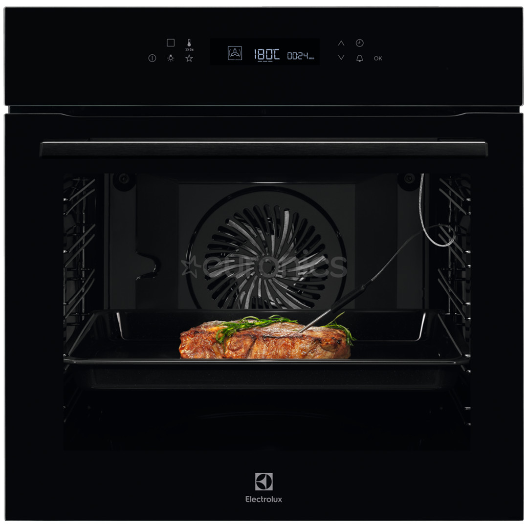 Electrolux, 71 L, pirolītiskā tīrīšana, melna - Iebūvējama cepeškrāsns