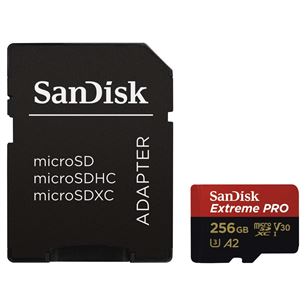 Atmiņas karte Extreme PRO MicroSDXC, SanDisk / 256GB
