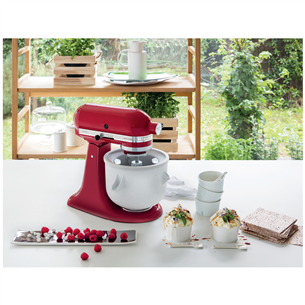 KitchenAid Artisan, 4.8 L, 300 W, red - Bundle Mixer  + ice cream making attachment