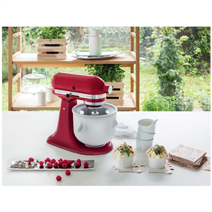 KitchenAid Artisan, 4.8 L, 300 W, sarkana - Mikseris + trauks saldējuma pagatavošanai